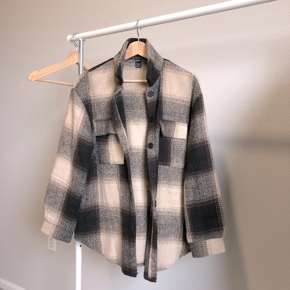 Neutral Plaid Shacket